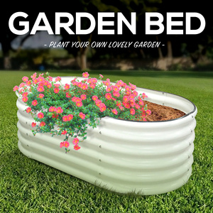 Wholesale Raised <b>Garden</b> Bed Galvanized Steel Planter Box Long Root Planter Vegetables Flowers Herbs <b>Decorative</b> Design OEM ODM - Product Image 2