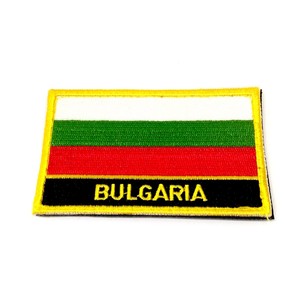 Patch brodé de qualité supérieure du drapeau de la Bulgarie, appliqué thermocollant pour pays européens - Product Image 4