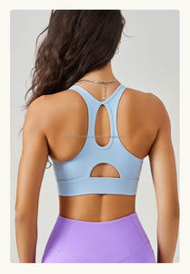 Gilet de course à dos haut, antichoc et haute résistance, vêtement de sport et de yoga intégré, fermeture éclair avant, respirant pour le printemps et l'été - Product Image 4