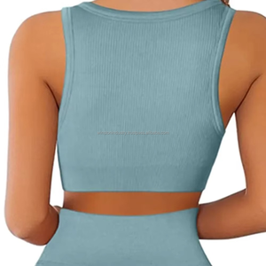 Nuevo Conjunto de Yoga para Mujer, 100% Algodón, Transpirable, Diseño Sólido Personalizable, Alta Calidad, Moda en Tendencia, Buen Precio - Product Image 3
