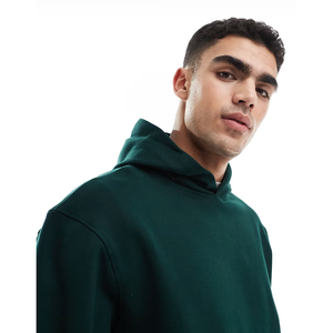 เสื้อฮู้ดผู้ชายแบบสวมหัวมีฮู้ดทรงหลวมสไตล์100% ผ้าคอตตอน - Product Image 4