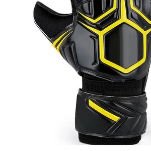 Derniers gants de gardien de but de football en latex noir de 4mm gants de football de protection respirants pour gardiens de but en cuir - Product Image 2