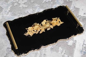 Plateau décoratif en résine de haute qualité, rectangulaire, disponible en plusieurs couleurs, pour la décoration intérieure - Product Image 5