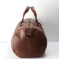 Bolsa de Viaje de Moda, Plegable, Impermeable, de Cuero Genuino y Poliéster para Hombre, Uso Deportivo al Aire Libre, Duradera y Personalizable