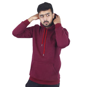 Precio razonable Sudaderas con capucha de invierno para hombres Patrón sólido 100% algodón Logotipo personalizado Diseño Su propio estilo Servicios OEM - Product Image 5