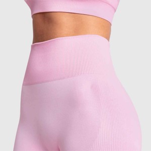 Venta al por mayor de fábrica Pantalones de yoga Control de barriga Mujeres Leggings de cintura alta Secado rápido Leggings de yoga diarios personalizados - Product Image 5