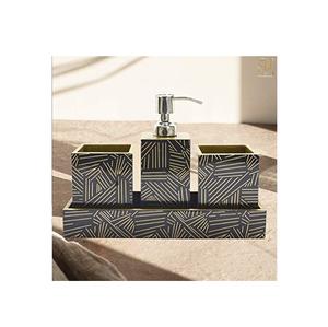 Modern <b>Soap</b> Lotion Liquid <b>Dispenser</b> Tumbler Black Color Resin Bathroom Parts Products <b>Toothbrush</b> <b>Holder</b> <b>Soap</b> Dish Cheap Price - Product Image 5