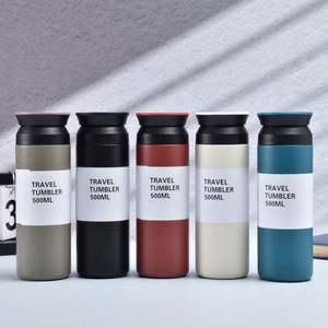 Botella de Café de Acero Inoxidable 304 de 500 ml, Termo Esmerilado, Botella Portátil para Auto, Botella Deportiva de Doble Pared con Filtro para Té - Product Image 4