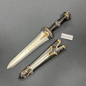 T04TS medievale romano vichia cavalieri con guaina in plastica incisa e gemme Roman Gladius spada medievale non affilata - Product Image 4