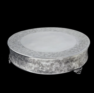 แท่นวางเค้กเคลือบโลหะอลูมิเนียมทนทานพร้อมดีไซน์ร่วมสมัยเหมาะสำหรับงานแต่งงานและงานนำเสนอในงานที่เรียบง่ายทันสมัย - Product Image 1