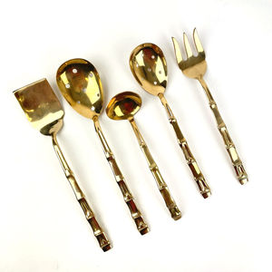 Durable Wholesale Manufacturer Flatware Wedding Spoon Fork Knife Stainless Steel <b>Gold</b> <b>Cutlery</b> <b>Set</b> for Banquet Hotel Dinner Use - Product Image 5
