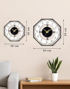 Horloge murale en métal tendance à vendre, décoration murale, horloge murale noire pour salon, chambre à coucher, artisanat mural - Product Image 3
