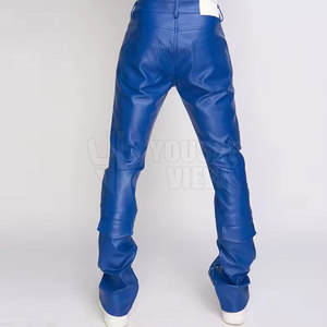 Pantalones de Cuero Casuales Ligeros para Hombre, Hechos en Fábrica, de Venta Caliente, Corte Recto, Transpirables, Cintura Alta, al por Mayor, de la Mejor Calidad - Product Image 3
