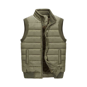 Último diseño chaqueta impermeable bolsillos laterales chaqueta acolchada 100% poliéster burbuja chaqueta chaleco para hombres al por mayor con el último diseño - Product Image 1