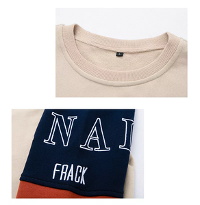 เสื้อสเวตเตอร์ขนแกะคอลูกเรือผ้าฝ้าย100% ใส่ได้ทั้งชายและหญิงเสื้อมีฮู้ดสั่งตัดโลโก้แบบเรียบสำหรับฤดูใบไม้ร่วง - Product Image 4