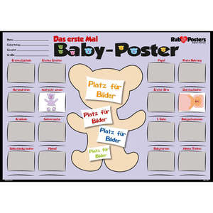 Póster de recuerdo para el primer arranque del bebé - Recuerdo único para registrar el momento - Product Image 1