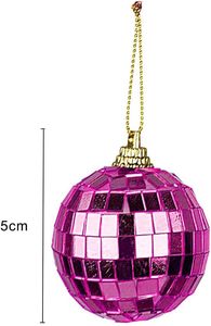 Boule de Noël en verre mosaïque artistique de luxe, décoration de vacances suspendue éclairée faite à la main - Product Image 3