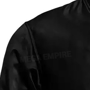 Chaqueta de bombardero de satén con capucha para hombre personalizada profesional cuello alto secado rápido transpirable nuevo diseño de moda de invierno logotipo frontal - Product Image 4