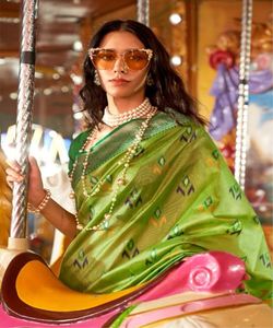 Attractive Eco-Friendly Indian Women Wear Cotton Polyester <b>Beads</b> Lace Saree Garment - Product Image 3