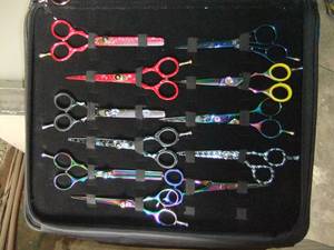 Maclura ชุดกรรไกรตัดผมสแตนเลสขนาด6.0นิ้วสำหรับมืออาชีพชุดกรรไกรตัดผมตรงเครื่องมือผอมบางยางปรับได้คม - Product Image 5