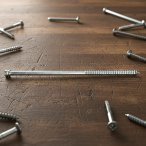 Tornillos para Madera de Doble Extremo con Cabeza Ranurada, Clase 4.8 y 6.8, Acero al Carbono Zincado, Estándar DIN, Marca PDC - Product Image 1