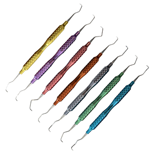 Kit de détartreurs pour extraction de dents buccales dentaires à usage dentaire Curettes dentaires en acier inoxydable et en plastique Offre Spéciale de couleurs à choix multiples - Product Image 1