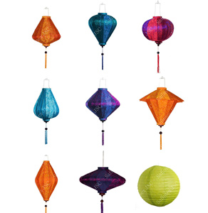 โคมไฟผ้าไหมเวียดนามโคมไฟไม้ไผ่สำหรับตกแต่งงานแต่งงาน - Product Image 4