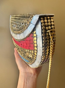 Mosaic Metal Clutch <b>Bag</b> Chic Ladies <b>Evening</b> <b>Bag</b> Hand Clutch for Special Occasions - Product Image 2