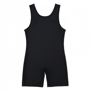 Combinaison de lutte personnalisée orange et bleue dégradée, extensible, légère, à séchage rapide, respirante, en polyester et élasthanne, uniformes d'équipe pour hommes et jeunes - Product Image 5