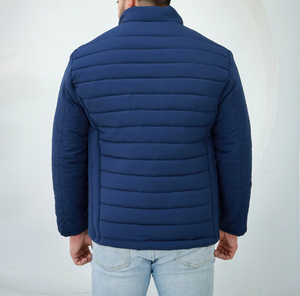 Fabricant OEM Manteaux d'hiver en duvet brodés sur mesure Veste matelassée en duvet matelassé de haute qualité pour hommes - Product Image 4