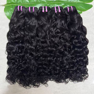 Lots de Cheveux Humains Naturels Noirs Bruts Ondulés Double Drawn, Cheveux Vietnamiens pour Usage Quotidien - Product Image 1