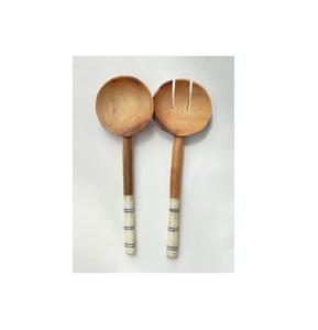 Juego de Cubiertos de Madera con Diseño Personalizado, Tenedor y Cuchara para Ensalada con Mango de Resina para el Hogar, Vajilla para Comida, Juego de Cubiertos para Regalo - Product Image 5