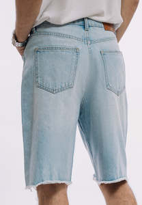 High Street déchiré en détresse hommes Oem conception lavé à l'acide Denim Jean Shorts vêtements de plein air blanc hommes Shorts - Product Image 6