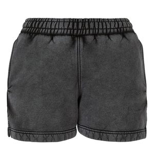 Pantalones cortos calientes transpirables de lavado ácido de tamaño regular para mujer para entrenamiento de verano al por mayor precio barato diseño sin costuras - Product Image 6