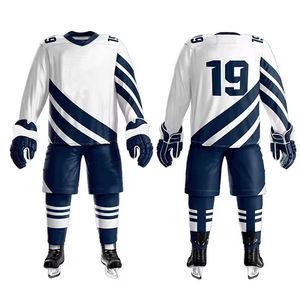 Uniforme de hockey sobre hielo transpirable de entrenamiento de equipo de impresión de moda uniforme de hockey sobre hielo de poliéster 100% hecho a medida - Product Image 6