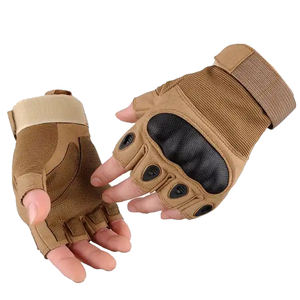 Guantes deportivos de cuero unisex de medio dedo, protección de muñeca resistente, antideslizantes, ligeros, transpirables, guantes de entrenamiento de gimnasio - Product Image 4