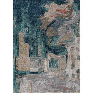 พรมทำมือจากขนสัตว์ผสมวิสโคส ยี่ห้อเจเนซิส ไอวอรี่ หนา 10 มม. ลายเส้นนามธรรม รูปทรงสี่เหลี่ยมผืนผ้า สำหรับบ้านและทางเดิน-Taq-4307 Jaipur Rugs ZA - Product Image 1