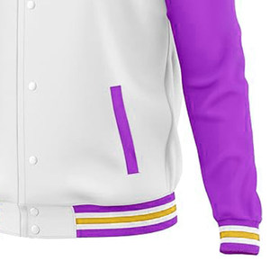 OEM personalizado hombres Letterman Varsity chaquetas cálido invierno béisbol bombardero mangas de cuero Chenille bordado Logo tela Varsity - Product Image 6