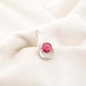 Pink Tourmaline Gemstone Pear Cut Pendant Copper Alloy IGI Certified Women's <b>Necklace</b> <b>October</b> <b>Birthstone</b> Unique Design Jewelry - Product Image 1