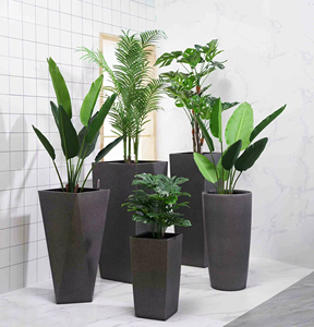 Pot de fleurs en plastique, grands pots de luxe pour hôtel, jardin, macetas, vernis pâtisserie, pour l'intérieur et l'extérieur, idéal comme <span class=keywords><strong>cadeau</strong></span> de noël - Product Image 4