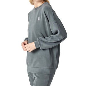 Mujer 2026 poliéster de gran tamaño/algodón Anti-retráctil 300g sudadera de lana pesada Venta al por mayor bordado decoración gota - Product Image 5