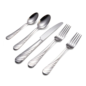 Juego de cubiertos de acero inoxidable de moda personalizado OEM, cubiertos únicos de excelente calidad, obsequios de estilo real sostenibles de grado alimenticio - Product Image 2