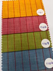 Tela de rayas de lino y algodón Premium de 58 pulgadas de ancho de alta calidad, Material de camisa elegante tejido para niños y niñas - Product Image 2