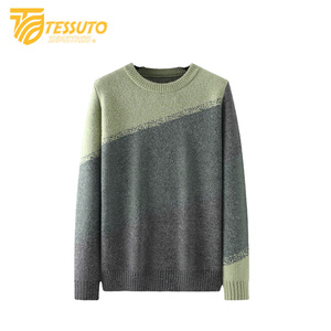 Suéter de punto holgado informal para hombre, ropa de calle tejida con cuello redondo, Jersey de punto, suéter informal para hombre - Product Image 4