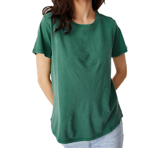 Camiseta extragrande de alta calidad para mujer, Camiseta con estampado personalizado de logotipo de talla grande, estilo informal de ocio, diseño sencillo en blanco para el verano - Product Image 1