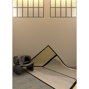 Alfombra de Lana Anudada a Mano Aiwl-3067, Color Marfil, Área Grande, Rectangular 9x12, Diseño Geométrico Tipo Rompecabezas Tabriz, para el Hogar, Sala de Estar, Pasillo - Product Image 6