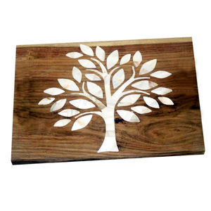 Tabla de cortar redonda duradera y ecológica, tabla de quesos de madera de acacia y bambú para cocina, restaurante, servicio de Hotel - Product Image 4