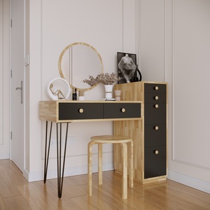 PN027 Ensemble de meubles de chambre classiques et contemporains, lit en bois avec fonctions inclinables et de rangement, pour la maison, la salle à manger et l'usage en ferme - Product Image 5