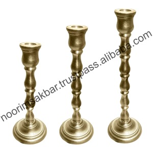 Juego de 3 Portavelas Cónicos de Metal Negro y Dorado, Decoración para el Hogar, Impresión Personalizada para Navidad, Novedad 2026 - Product Image 5