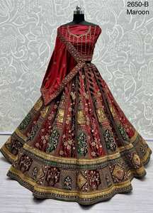 งานแต่งงานที่สวยงาม lehenga choli กับ dupatta คู่ - Product Image 5